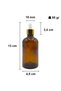 100 ml Amber Glass - Dropper Serum Bottle, 100 Cc Gold Metal Cap, Brown Dropper Glass Bottle 1 Piece - 2
