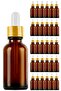 Amber 50 ml Dropper Serum Bottle - Gold Metal Cap, Brown Dropper 30 Pieces