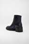 Genuine Leather Navy Blue Boots - 3