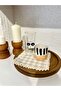 Pack of 2 Lacy Beige Gingham Cocktail Presentation Napkins - 3