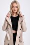 Beige Lambskin Trench Coat - 7
