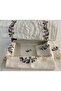 Dowry 6 Piece Purple Tulip Embroidered Machine Etamine Processing Prayer Rug Bundle Set - 3