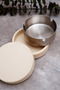 Covered Steel Ashtray Beige - 5