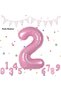Number Foil Balloon Pink Number Balloon Baby Pink 2 Year Old Balloon 76 Cm Number Balloon Flying Balloon Helium Balloon