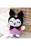1Pc Cute Pink Plush Kuromi Sanrio Toy Gift Keychain Bag Ornament Cute