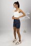 100% Cotton Women's High Waist Four Seasons Shorts Pajamas White Striped - 7