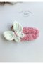 Pink Puff Butterfly Snap Niche Hair Accessory Hairpin (1 Pair) - 4