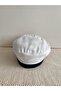 Sailor Model Unisex White Captain Hat with Glazed Detail on the Front - 4