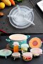 Flexible Shape Stretch Freshness Preserving Caps 6-Piece Food Cap Freshness Preserving Organic Silicone Set - 4