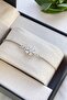 Silver Color Lifted Colorfast Adjustable Zircon Stone Lotus Flower Women's Bracelet - 6