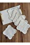 6 Wide Wrapped Embroidered Coffee Cocktail Serving Napkins - 2