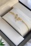 Gold Color Adjustable Zircon Stone Dragonfly Women's Bracelet with Lifted Color-Resistant Zircon Stone - 3