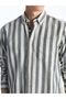 Men's Striped Long Sleeve Regular Fit Shirt - 4