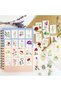 Vintage Stamps Flowers Themed Sticker Set for Bullet Journal and Scrapbook