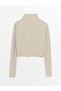 Stand Collar Straight Long Sleeve Women's Crop - 6