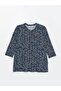LCW Grace Tie-Up Collar Print Women's T-Shirt - 4
