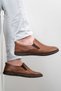 Men's Genuine Leather Shoes, Casual Shoes, Summer Shoes, Loafer Shoes Tan Skin - 7
