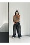 بنطلون جينز أسود واسع القطع قابل للغسل - 3