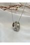 Women's Steel Necklace with Zircon Embellished - 5