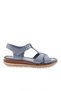 Women's Cross Strap Velcro Sandals Denim Honeycomb Genuine Leather 341133243