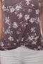 Women's Skirt with Twisted Shoulder Detail Sleeveless Blouse - 8