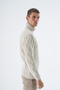 Men's Beige Turtleneck Knitted Wool Knitwear Knitted Sweater Trist-5338 - 3