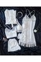 Ecru Silk Satin Boxed 6 Piece Bridal Set 6665