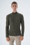 Men's Khaki Half Fisherman Ribbed Knitted Wool Knitwear Knitted Sweater Trist-5343 - 4