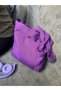 Purple Eco-Friendly Cloth Bag, Linen Arm And Shoulder Bag With Pockets, Shopping Bag, Cloth Bag - 4