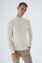 Men's Bone Half Fisherman Ribbed Knitted Hair Braided Wool Knitwear Knitted Sweater Trist-5343 - 2