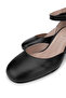 Women's Genuine Leather Black Leather Heeled Sandals - 3