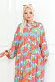 Manolya Hijab Viscose Dress 6064 - Fuchsia - 3