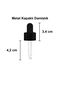 10 ml Amber Glass Dropper Serum - Brown Dropper Glass Bottle with Black Metal Cap 1 Piece - 3