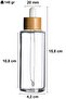 100 ml Clear Glass Dropper Serum Bottle, 100 Cc Bamboo Cap, Wooden Dropper Glass Bottle, 1 Piece - 2