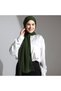 Egyptian Silk Hijab Shawl Emerald Green Draped Iron-Free 75X220 - 6