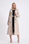 Beige Lambskin Trench Coat - 4