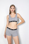 Women's Ribbed Shorts Bustier Set