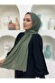 Combed Cotton Shawl Khaki Green 0001 - 3