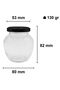 210 ml Metal Black Canning Lid 210 Cc Transparent Snow Globe Egg Glass Jar 15 Pieces - 2