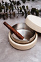 Covered Steel Ashtray Beige - 4