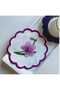 6 Cocktail Coffee Serving Napkins (Orchid Design) - 2