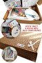 Village House Children's Painting Set - 20 X 30 cm Pre-Drawn Canvas, 2 Brushes, Palette, Paints and Easel - 8