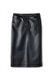 Leather Black Midi Skirt - 3
