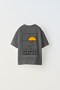 Sea Breeze Sunny Day California Written Sun Design Printed Smoked Kids T-Shirt