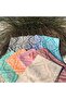 شال مزخرف باللون الأزرق على طراز الباروك - 90x170 سم - 100% قطن - مناسب للاستخدام على الشاطئ - 7