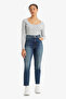 High Waist Mom Women's Dark Blue Jeans A7745-0001