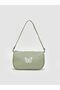Butterfly Printed Green Girl's Shoulder Bag