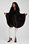 Fur Detailed Women's Poncho Shawl - 2