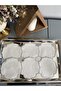 Cocktail Napkin Set of 6 Silvery Silver
