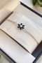 Silver Color Lifted Colorfast Adjustable Zircon Stone Lotus Flower Women's Bracelet - 2